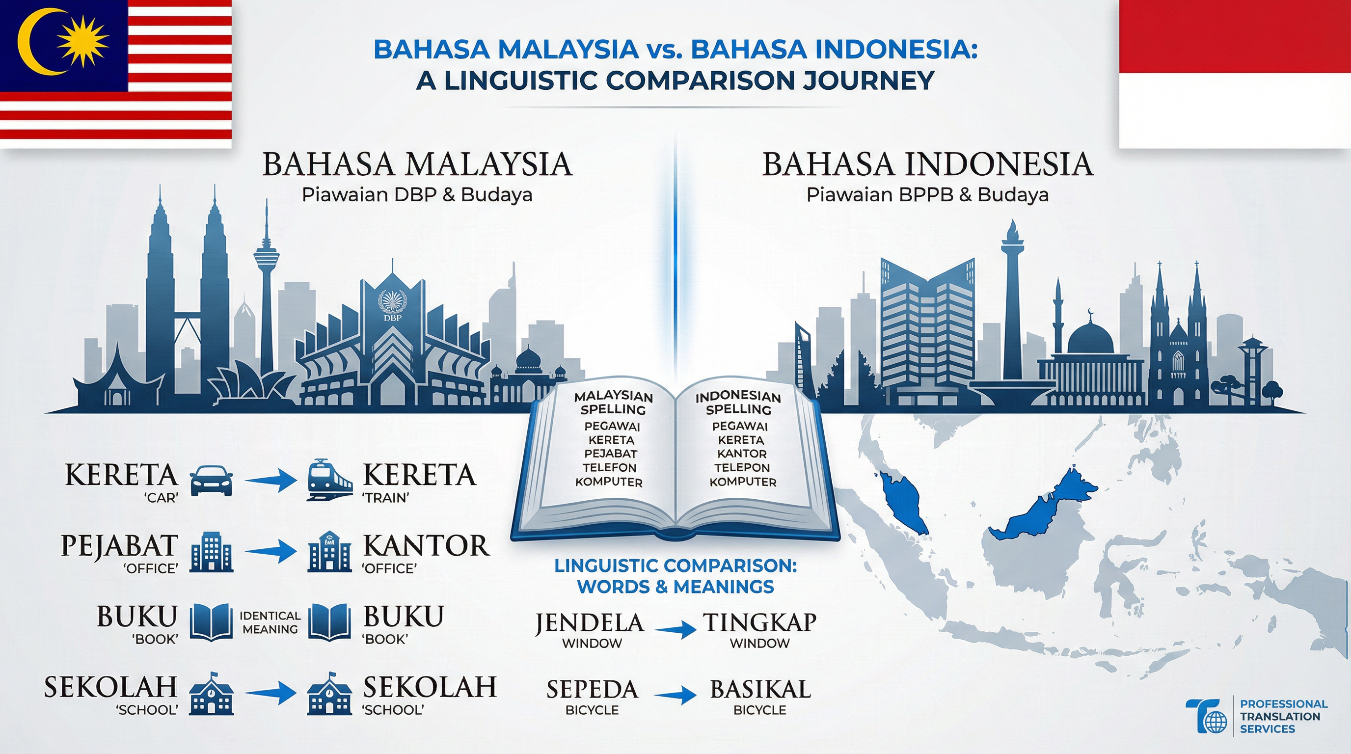 Bahasa Malaysia vs Bahasa Indonesia - A comprehensive linguistic comparison guide