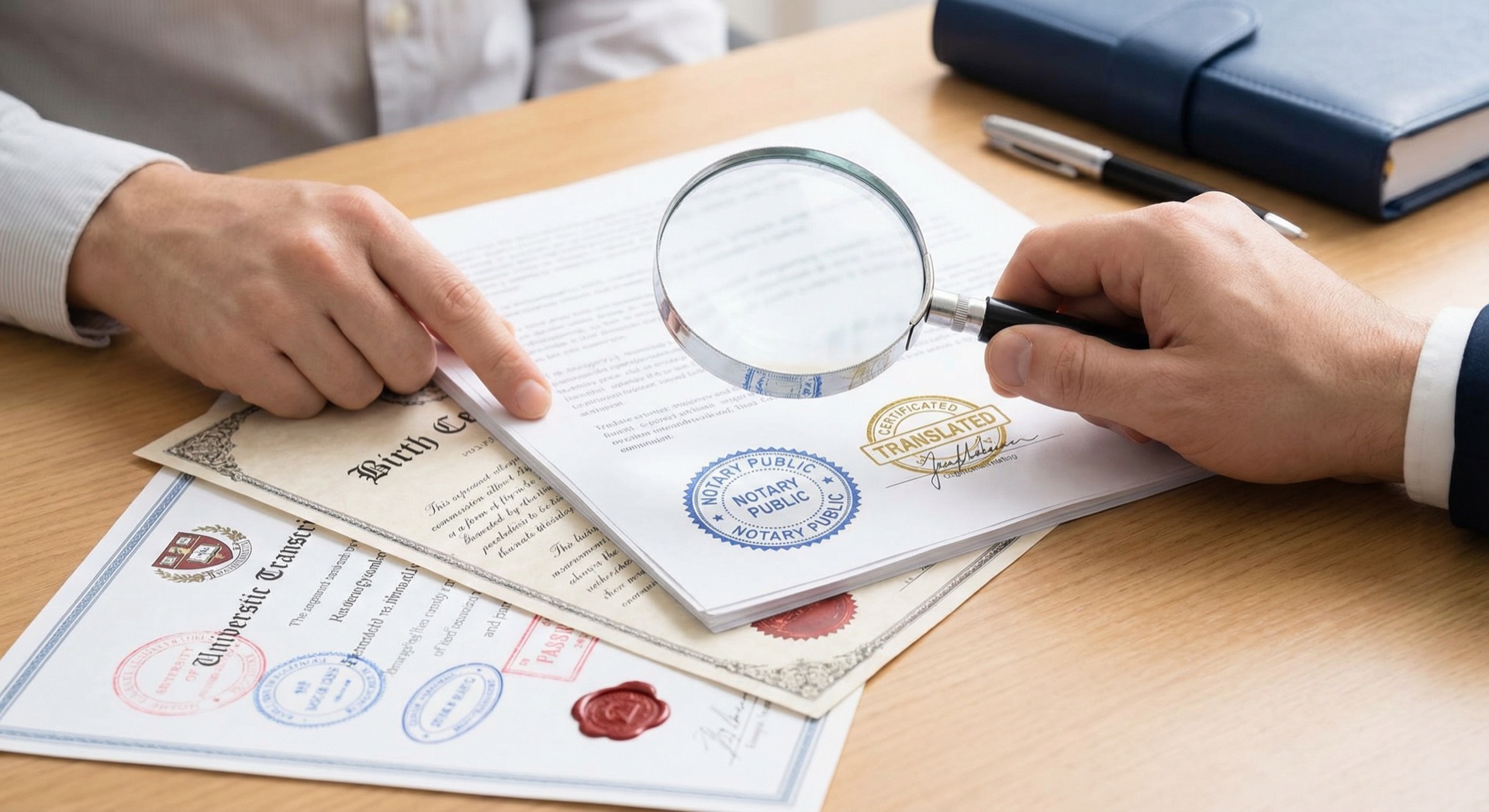 Certified translation documents with official stamps and seals for Malaysia government submissions