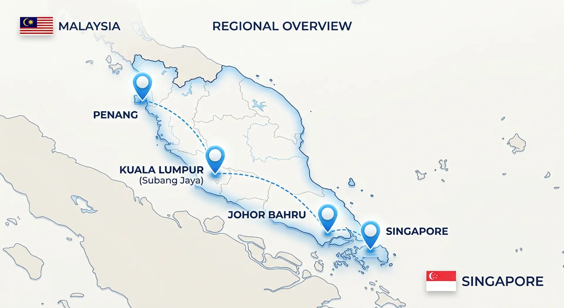 Translife coverage map showing Malaysia and Singapore service areas - Kuala Lumpur, Penang, Johor, Singapore