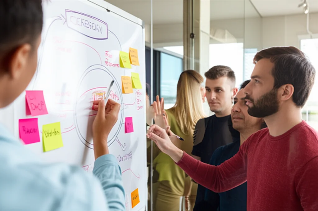 Creative brainstorming session for copywriting ideas