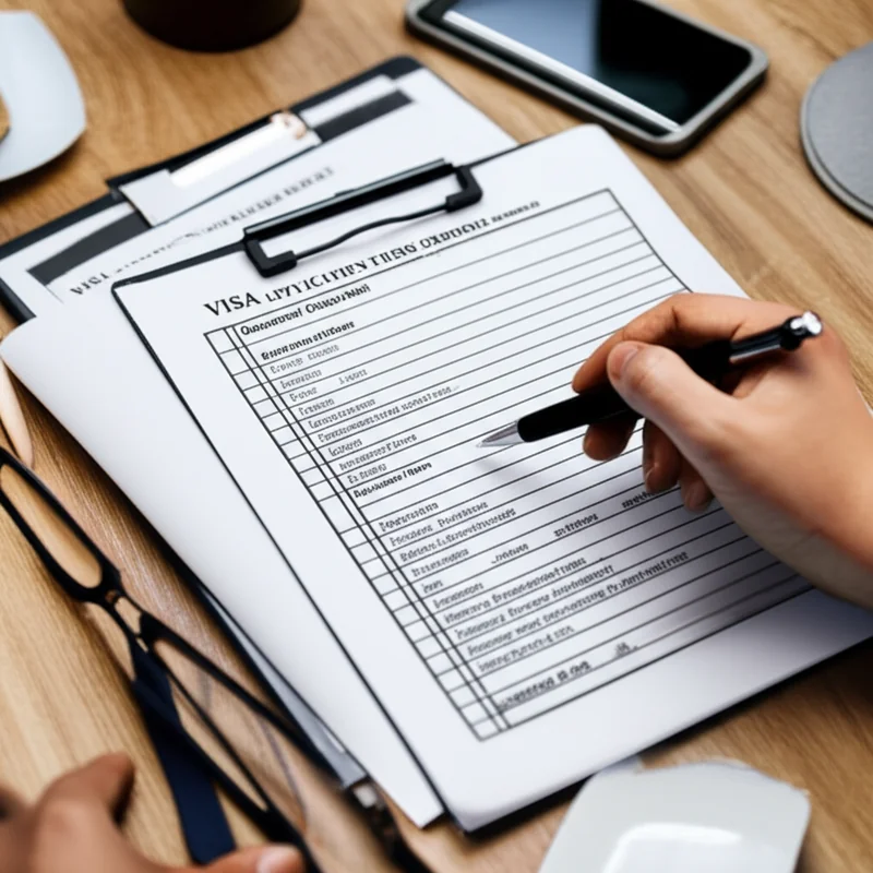 Visa application documents and certified translation