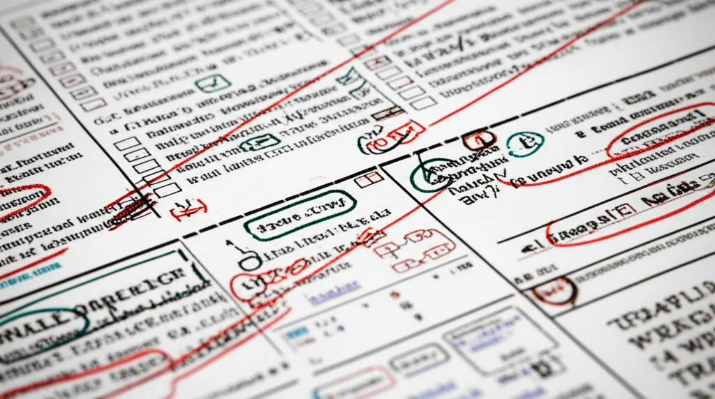 Professional document correction and proofreading