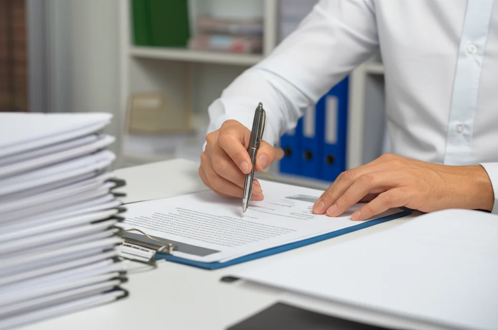 Final review of documents before publication