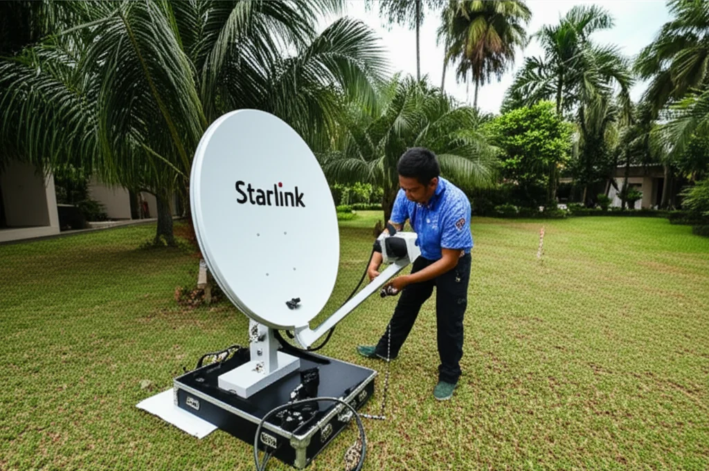 Professional Starlink terminal setup and installation
