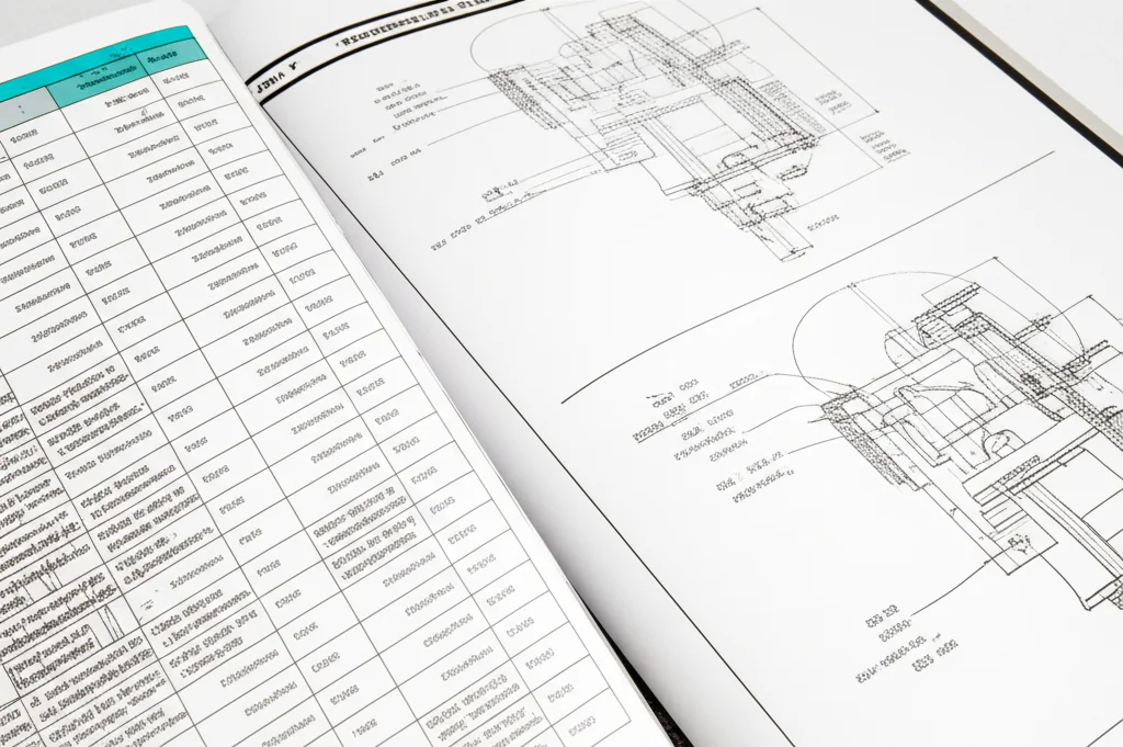Technical manual translation with engineering diagrams and specifications