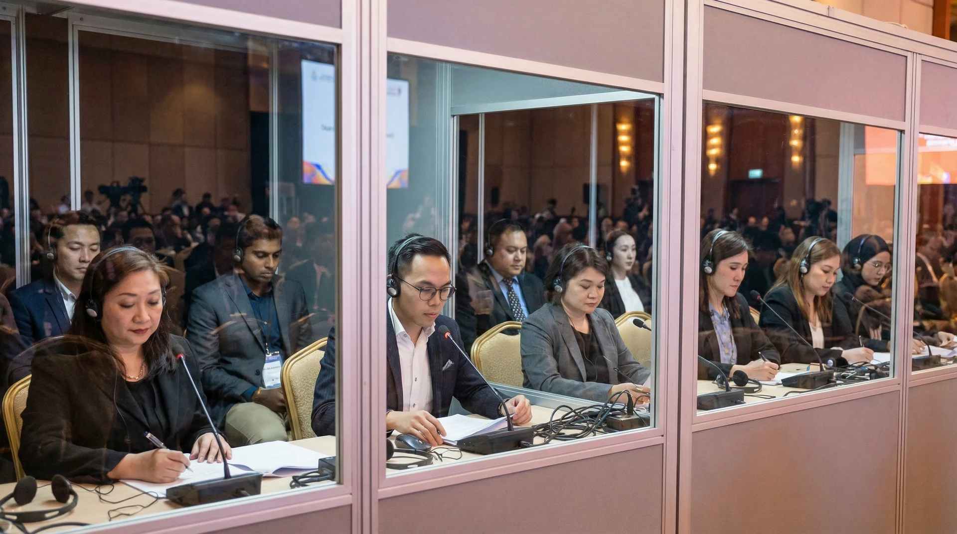 Translife simultaneous interpreters in conference booths - interpretation services Malaysia